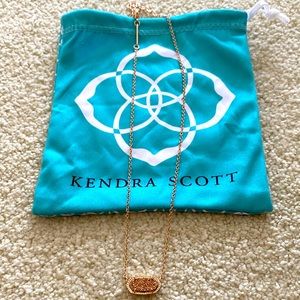 Kendra Scott rose gold drusy necklace